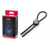 Тёмно-серое эрекционное кольцо с зажимом Again and Again Adjustable Cock Ring - Fifty Shades of Grey - в Долгопрудном купить с доставкой