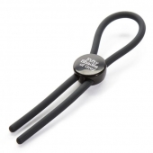 Тёмно-серое эрекционное кольцо с зажимом Again and Again Adjustable Cock Ring - Fifty Shades of Grey - в Долгопрудном купить с доставкой