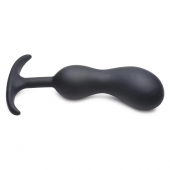 Черный массажер простаты с утяжелителями Premium Silicone Weighted Prostate Plug Large - 18,8 см. - XR Brands - в Долгопрудном купить с доставкой