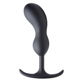 Черный массажер простаты с утяжелителями Premium Silicone Weighted Prostate Plug Large - 18,8 см. - XR Brands - в Долгопрудном купить с доставкой