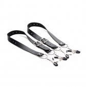 Ремни с зажимами для половых губ Spread Labia Spreader Straps with Clamps - XR Brands - купить с доставкой в Долгопрудном