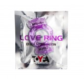 Фиолетовое виброкольцо с двумя вибропульками - Toyfa Basic - в Долгопрудном купить с доставкой