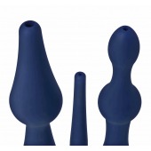 Набор из 3 универсальных насадок для анального душа Universal 3 Piece Silicone Enema Attachment Set - XR Brands - купить с доставкой в Долгопрудном