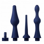 Набор из 3 универсальных насадок для анального душа Universal 3 Piece Silicone Enema Attachment Set - XR Brands - купить с доставкой в Долгопрудном