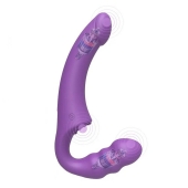 Фиолетовый безремневой страпон Straples Strap-On Dildo - Erokay - купить с доставкой в Долгопрудном