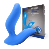 Синий вибромассажер простаты 3,5’’ Curve P-spot Massager - 12 см. - Erokay - в Долгопрудном купить с доставкой