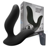 Черный вибромассажер простаты 3,5’’ Remote Control Curve P-spot Massager - 12 см. - Erokay - в Долгопрудном купить с доставкой