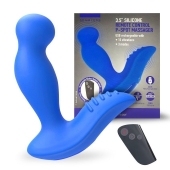Синий вибромассажер простаты 3,5’’ Remote Control P-spot Massager - 12,5 см. - Erokay - в Долгопрудном купить с доставкой