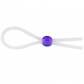 Прозрачное лассо с фиолетовой бусиной SILICONE COCK RING WITH BEAD LAVENDER - NMC - в Долгопрудном купить с доставкой