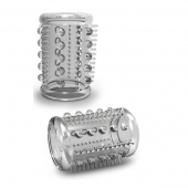 Прозрачная насадка с шипами и шишечками STAY HARD COCK SLEEVE 03 CLEAR - Blush Novelties - в Долгопрудном купить с доставкой