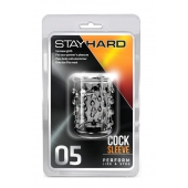 Прозрачная насадка с капельками STAY HARD COCK SLEEVE 05 CLEAR - Blush Novelties - в Долгопрудном купить с доставкой