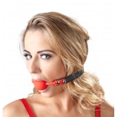 Силиконовый кляп-шар на чёрных ремешках Red Gag silicone - Orion - купить с доставкой в Долгопрудном