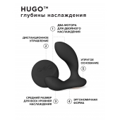 Черный вибромассажер простаты с пультом ДУ Hugo 2 Remote - Lelo - в Долгопрудном купить с доставкой