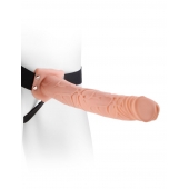 Фаллопротез телесного цвета Hollow Strap-On - 29 см. - Pipedream - купить с доставкой в Долгопрудном