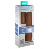 Коричневая насадка на член 2  Silicone X-tension - 20,3 см. - Pipedream - в Долгопрудном купить с доставкой