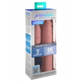 Телесная вибронасадка на член 3  Vibrating Mega X-tension with Remote - 22,9 см. - Pipedream - в Долгопрудном купить с доставкой