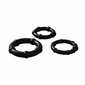 Набор из 3 черных эрекционных колец Babooom Ring Set - Adrien Lastic - в Долгопрудном купить с доставкой
