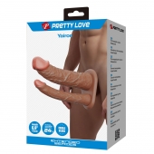 Реалистичная полая насадка на член для двойного проникновения Yairon - 17,5 см. - Baile - купить с доставкой в Долгопрудном