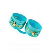 Голубые однослойные кожаные оковы - Pecado - купить с доставкой в Долгопрудном