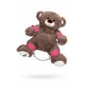 Бондажный набор: бурый мишка с розовыми оковами и наручниками - Pecado - купить с доставкой в Долгопрудном