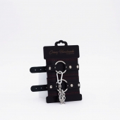 Черно-красные кожаные оковы - Crazy Handmade - купить с доставкой в Долгопрудном