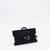 Черный кожаный ошейник с золотистой фурнитурой - Crazy Handmade - купить с доставкой в Долгопрудном