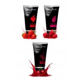 Набор из 3 съедобных лубрикантов JUJU (клубника, малина, вишня) - JuJu - купить с доставкой в Долгопрудном
