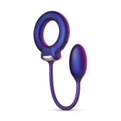 Фиолетовое эрекционное виброкольцо с анальным шариком Eclipse - ONE DC B.V. - в Долгопрудном купить с доставкой