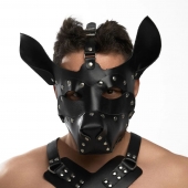 Черная кожаная маска «Собака» - Crazy Handmade - купить с доставкой в Долгопрудном