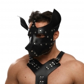 Черная кожаная маска «Собака» - Crazy Handmade - купить с доставкой в Долгопрудном