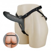 Черный полый мужской страпон London - 16,8 см. - Baile - купить с доставкой в Долгопрудном