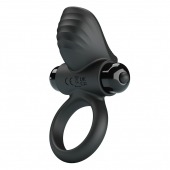 Черное эрекционное кольцо с вибрацией Adrien - Baile - в Долгопрудном купить с доставкой