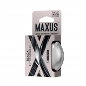 Черные утолщенные презервативы MAXUS Extra Strong с железным кейсом - 3 шт. - Maxus - купить с доставкой в Долгопрудном