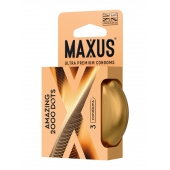 Точечные презервативы MAXUS 2000 Amazing Dots с железным кейсом - 3 шт. - Maxus - купить с доставкой в Долгопрудном