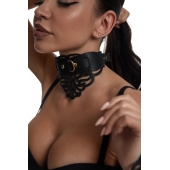 Фигурный чокер с узорами и золотистой фурнитурой - Crazy Handmade - купить с доставкой в Долгопрудном