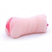 Телесный двусторонний мастурбатор - вагина и ротик - Boys of Toys - в Долгопрудном купить с доставкой