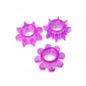 Набор из 3 лиловых эрекционных колец различной формы - Erowoman-Eroman - в Долгопрудном купить с доставкой