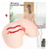 Мастурбатор-полуторс с двойным слоем материала и вибрацией Jenny Onahole Real Hips - KOKOS - в Долгопрудном купить с доставкой