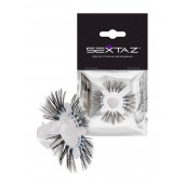 Эластичное эрекционное кольцо с черными «ресничками» - Sextaz - в Долгопрудном купить с доставкой