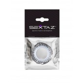 Эластичное эрекционное колечко с черными «ресничками» - Sextaz - в Долгопрудном купить с доставкой