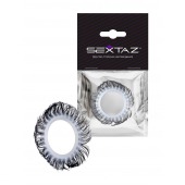 Эластичное эрекционное колечко с черными «ресничками» - Sextaz - в Долгопрудном купить с доставкой