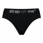 Черные трусики для насадок Heroine Lingerie Harness - size XL - Strap-on-me - купить с доставкой в Долгопрудном