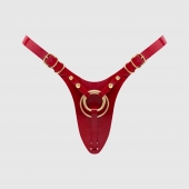 Красный пояс для фиксации насадок Strap-On-Me Leatherette Harness Fabulous - Strap-on-me - купить с доставкой в Долгопрудном