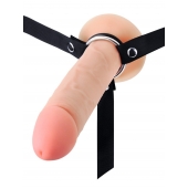 Мужской полый страпон на регулируемых ремешках - 22 см. - Sex Expert - купить с доставкой в Долгопрудном