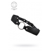 Черный кожаный чокер-ошейник со скруглёнными углами - Pecado - купить с доставкой в Долгопрудном