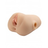 Телесный мастурбатор с вибрацией Double Pounder Vibrating Squeeze Stroker - Pipedream - в Долгопрудном купить с доставкой