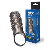 Дымчатая насадка на пенис с выпуклостями - 12 см. - Sex Expert - в Долгопрудном купить с доставкой