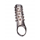 Дымчатая насадка на пенис с выпуклостями - 11 см. - Sex Expert - в Долгопрудном купить с доставкой