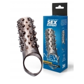 Дымчатая насадка на пенис с шипами и выпуклостями - 12,5 см. - Sex Expert - в Долгопрудном купить с доставкой