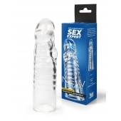 Прозрачная закрытая насадка на член - 15 см. - Sex Expert - в Долгопрудном купить с доставкой